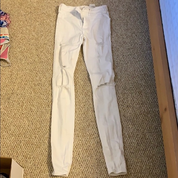 white ripped skinny jeans OBO - Picture 1 of 4